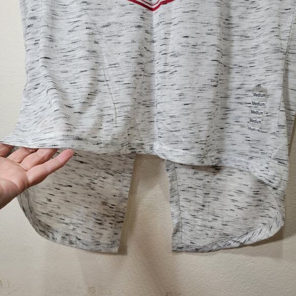 Texas Tech Tank Medium Split Back Layer Heather Gray College Football New NWOT - Picture 5 of 8